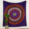tapestry colourful mandala with flowers purple large