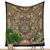 Gold Tapestry Fatima's Hand black large