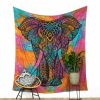 large tapestry with elephant in batik colourful large