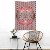 tapestry ombre mandala red brown small