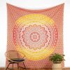 tapestry ombre mandala red yellow large