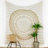 Tapestry Ombre Mandala white gold - approx. 230x210 cm