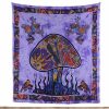Goa Tapestry XXL with Mushroom in Purple 2x2 m