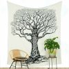 tapestry tree of life black white large