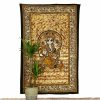 tapestry with ganesha earth brown natural white medium