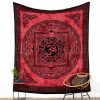 tapestry goa cloth with Om sign batik red large