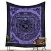 Tapestry with Om Sign batik purple large