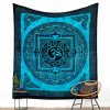 Tapestry with Om Sign batik blue large