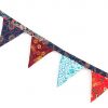 Colourful pennants recycled from mandala tapestry