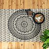 Yoga Teppich Ombre Mandala schwarz - groß ca. 120x200 cm