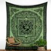 tapestry ohm sign batik green large