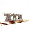 Räucherstäbchenhalter drei Elefanten aus Speckstein