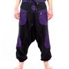 Goa Pants black purple with pockets