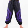 Goa Pants with Spirals black purple - Unisize
